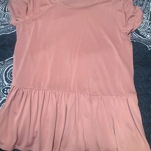 Large blush peplum top